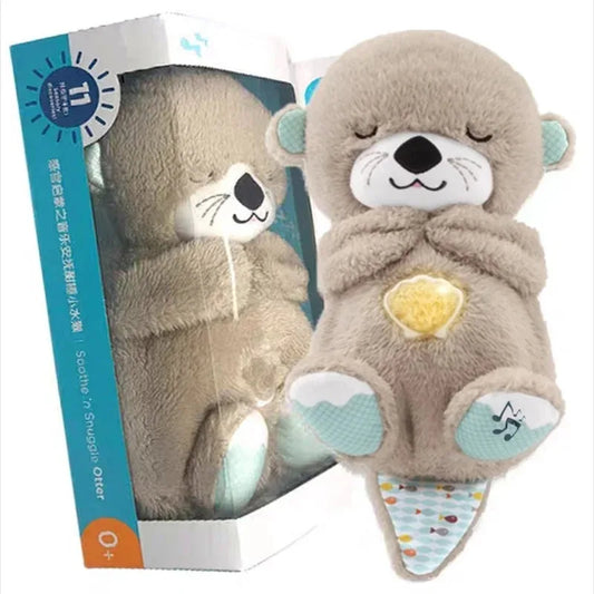Plush Otter That Breathes with Music for Babies | Sleep Toy