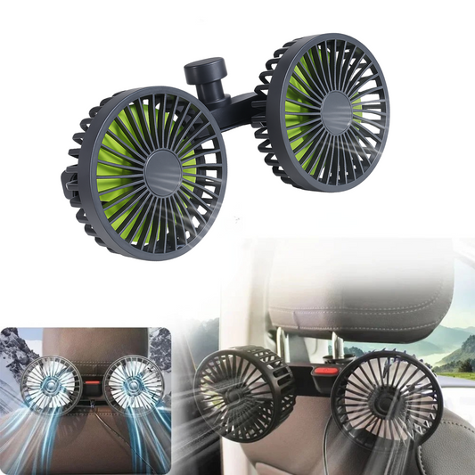 Dual Head Car Fan for Rear Seats