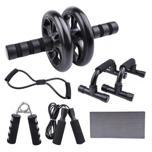 5-in-1 Abdominal Roller &amp; Fitness Equipment Set