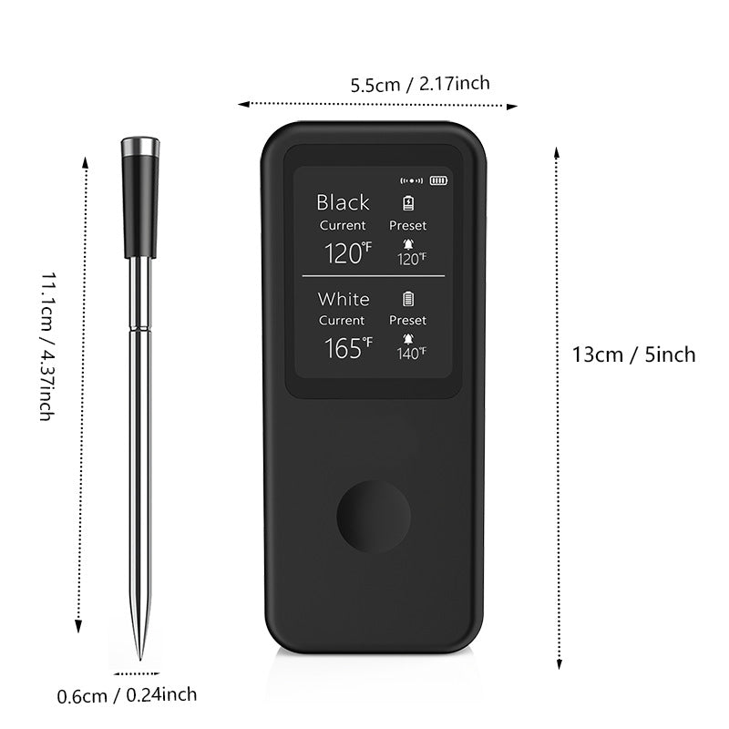 Dimensions: base 13 × 5.5 cm, probe 11.1 cm long and 6 mm in diameter