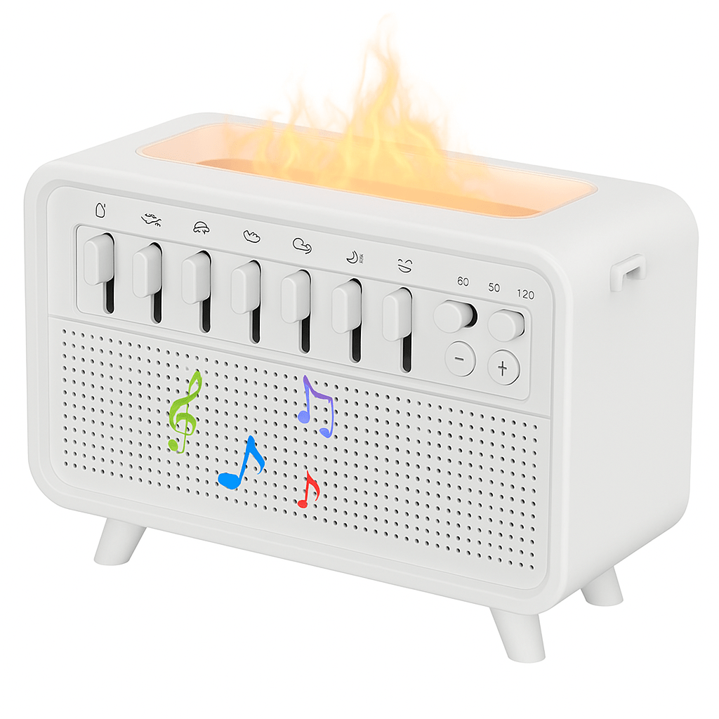 3 - σε - 1 Bluetooth Υγραντήρας με Λευκό Θόρυβο & Φωτάκι Νυκτός - Asknik