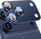 Blue camera lens protector for iPhone 17 Pro
