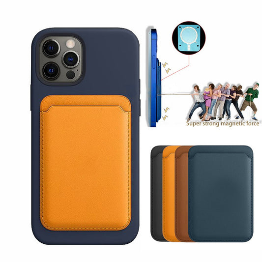 Magnetic Leather Wallet Case for iPhone – MagSafe Compatible