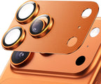 Orange camera lens protector, top view