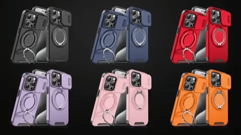 Θήκη iPhone Μαγνητική με Δαχτυλίδι Στήριξης & Κάλυμμα Κάμερας Δευτερεύουσα εικόνα προϊόντος