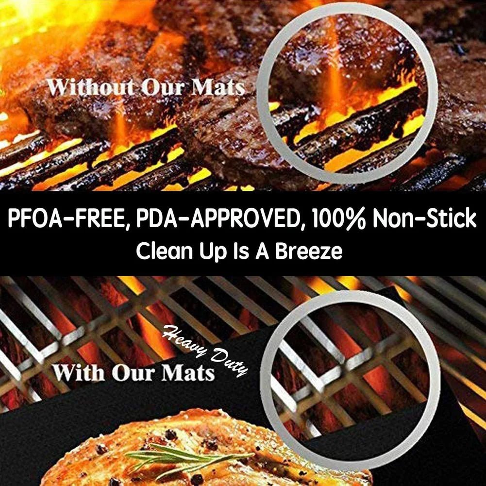 Αντικολλητική μεμβράνη ψησίματος. BBQ Grill Mat – Πλενόμενο, Επαναχρησιμοποιούμενο - Asknik