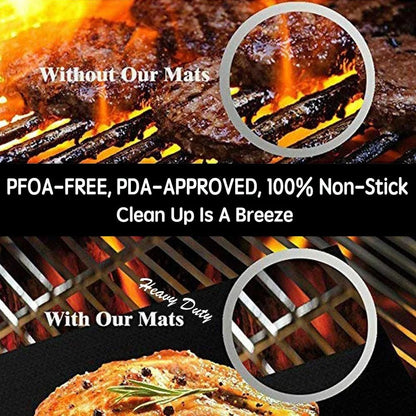 Αντικολλητική μεμβράνη ψησίματος. BBQ Grill Mat – Πλενόμενο, Επαναχρησιμοποιούμενο - Asknik