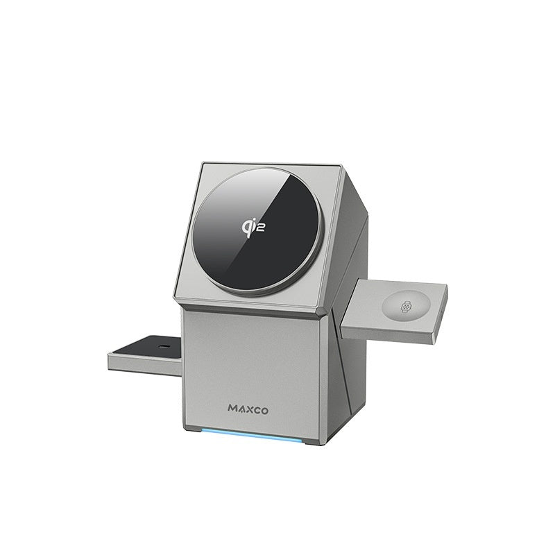 Ασύρματος Μαγνητικός Φορτιστής Qi2 3 - σε - 1 με Περιστροφή & Touch Control - Asknik