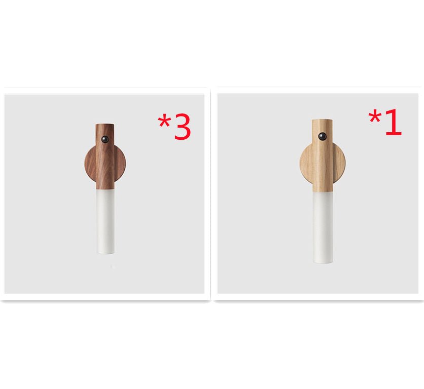 Αυτόματο LED USB Μαγνητικό Ξύλινο Ασύρματο Φωτιστικό Νυκτός – Φωτισμός με Αισθητήρα Κίνησης PIR - Asknik
