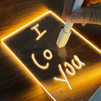 Φωτεινός πίνακας LED με χειρόγραφο μήνυμα I love you