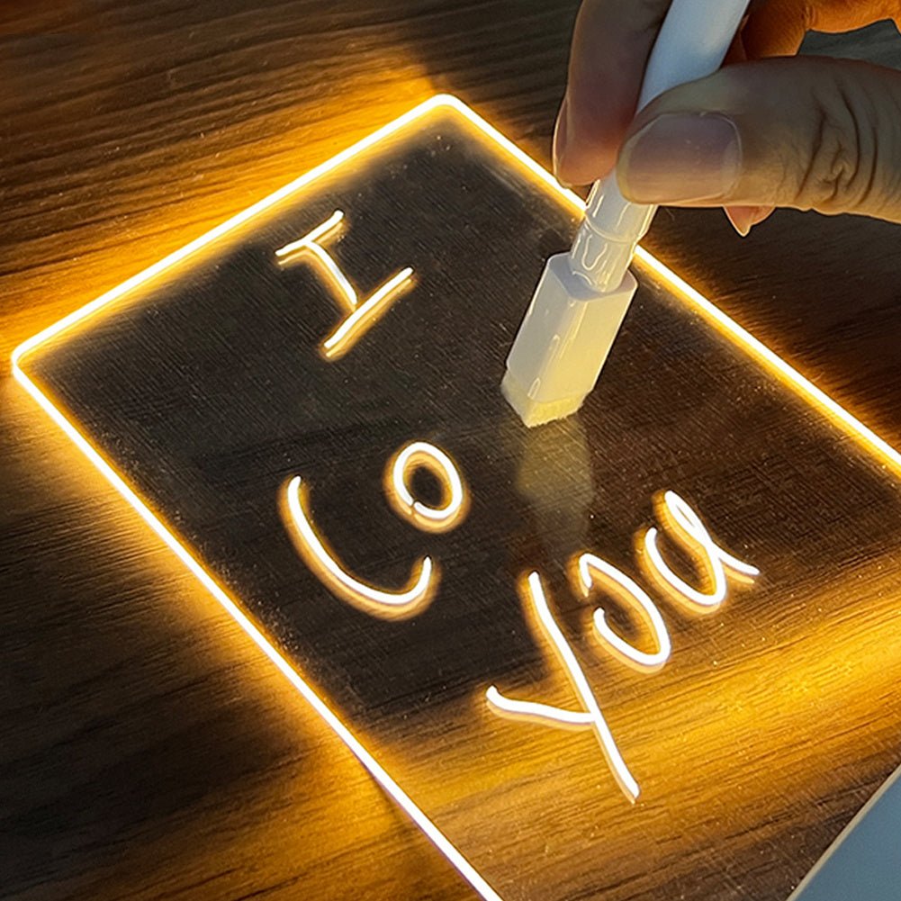 Φωτεινός πίνακας LED με χειρόγραφο μήνυμα I love you