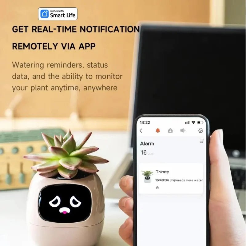 Έξυπνη Γλάστρα με AI Αισθητήρες & Ψηφιακή Οθόνη - Asknik