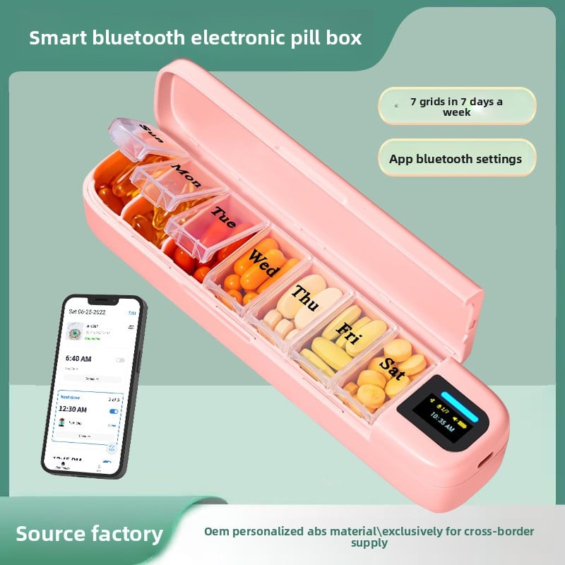 Έξυπνο Κουτί Χαπιών με Ξυπνητήρι & Bluetooth | Φορητό Pill Box Υπενθύμισης - Asknik