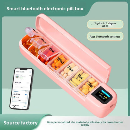 Έξυπνο Κουτί Χαπιών με Ξυπνητήρι & Bluetooth | Φορητό Pill Box Υπενθύμισης - Asknik