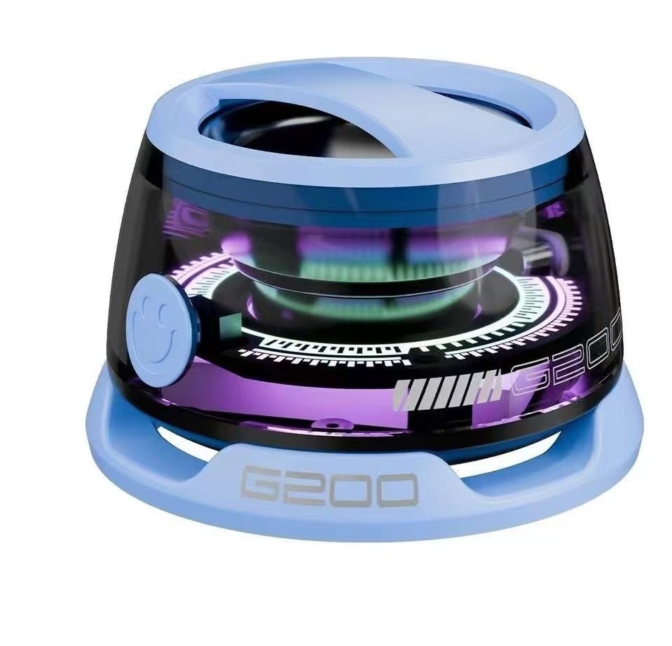 Γαλάζιο ηχείο Bluetooth G200 με διάφανο σώμα