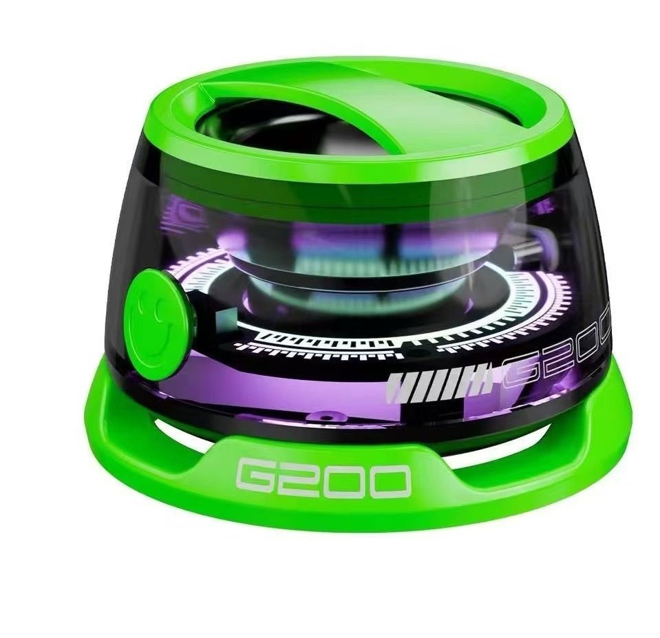 Πράσινο ηχείο Bluetooth G200 με διάφανο σώμα