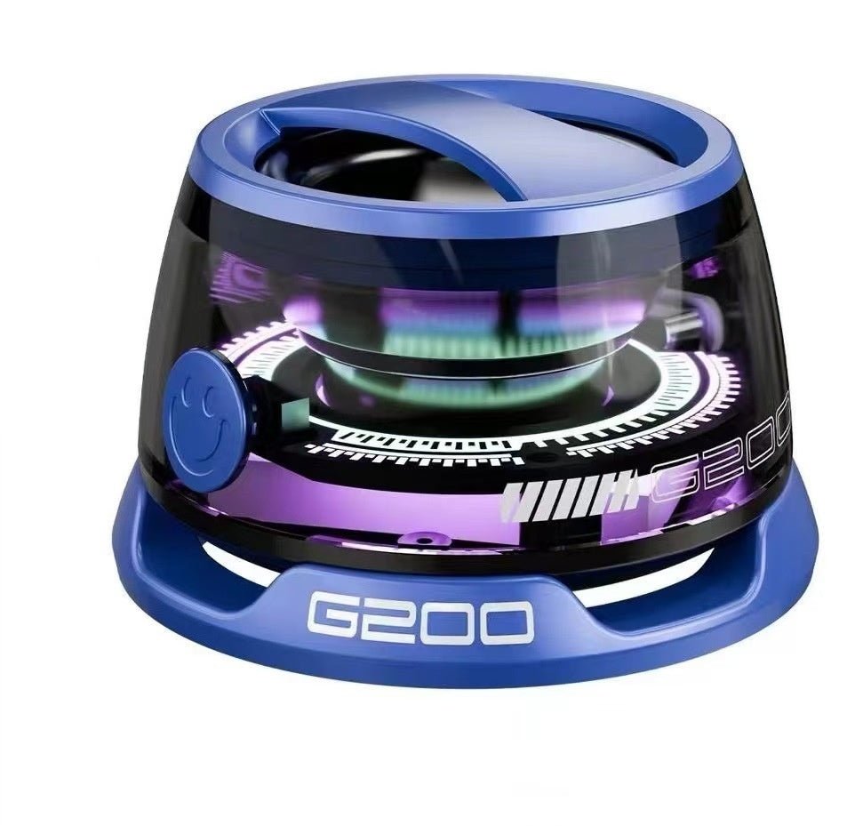 Μπλε ηχείο Bluetooth G200 με διάφανο σώμα