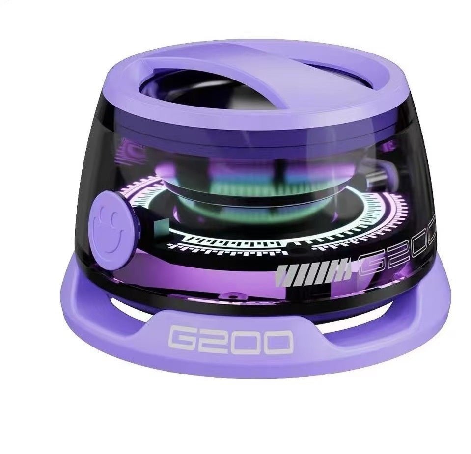 Μωβ ηχείο Bluetooth G200 με διάφανο σώμα