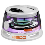 Λευκό ηχείο Bluetooth G200 με διάφανο σώμα και φωτισμό RGB