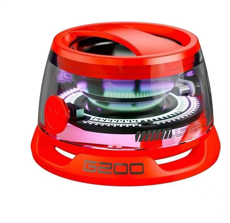 Κόκκινο ηχείο Bluetooth G200 με διάφανο σώμα