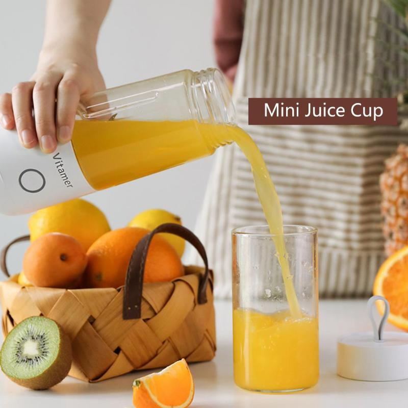 Φορητό Μπλέντερ USB 350 ml για Smoothies – Ροζ ή Λευκό Δευτερεύουσα εικόνα προϊόντος