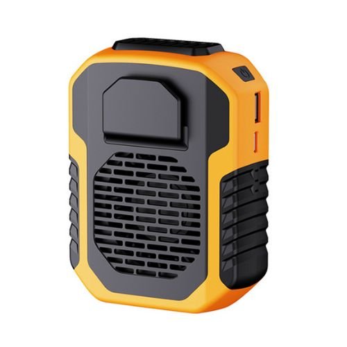 Πορτοκαλί φορητός ανεμιστήρας με κλιπ και power bank Κύρια εικόνα προϊόντος