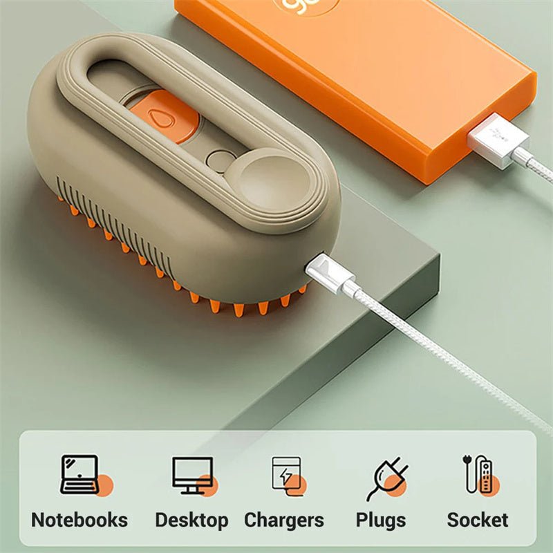 Βούρτσα ατμού με φόρτιση USB από power bank