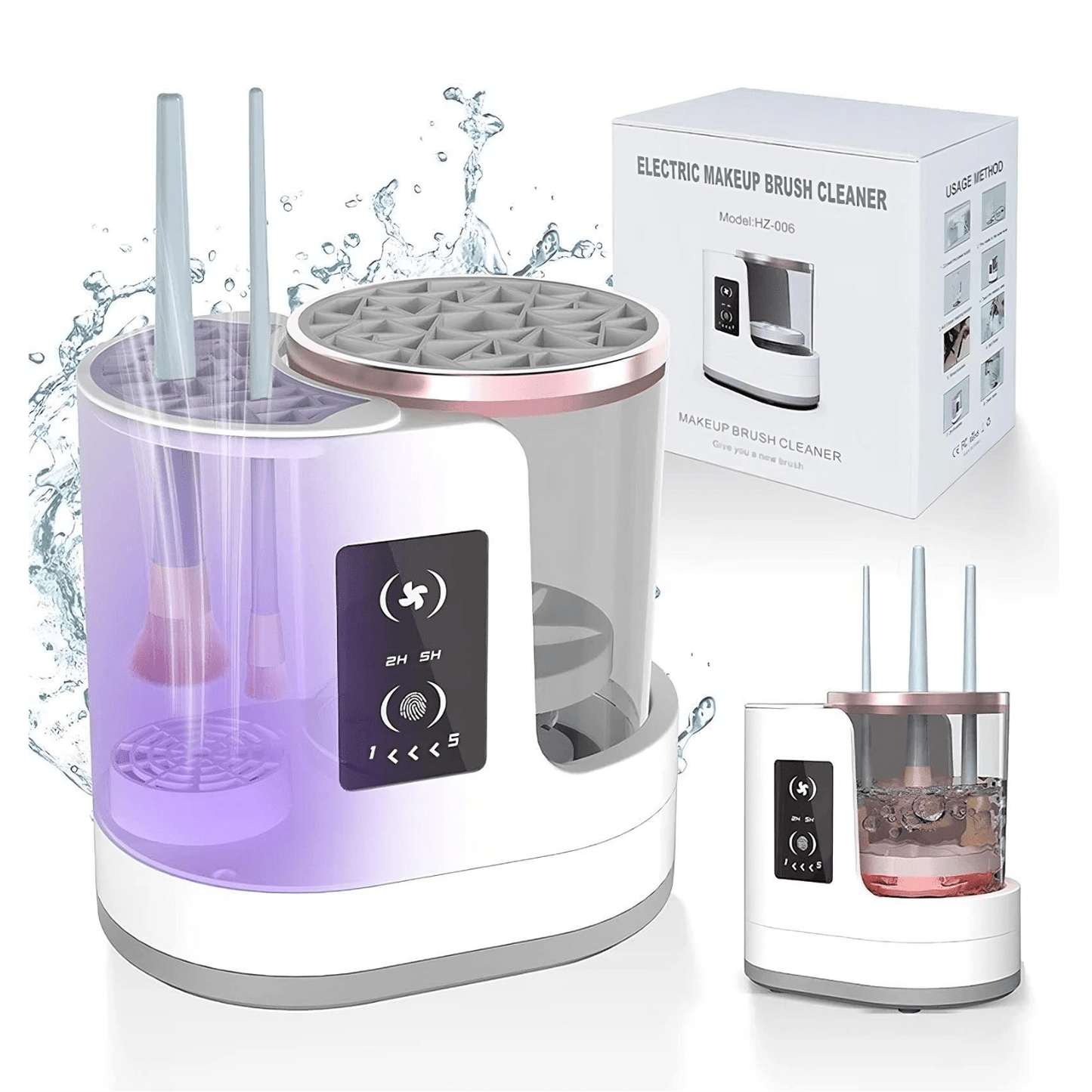 Ηλεκτρική Συσκευή Καθαρισμού Πινέλων Μακιγιάζ 3 σε 1 - Asknik