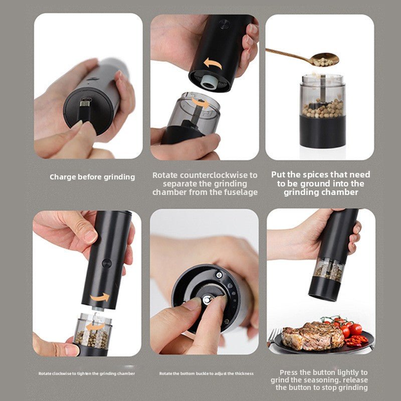 Ηλεκτρικός Μύλος Πιπεριού & Αλατιού – Επαναφορτιζόμενος - Asknik