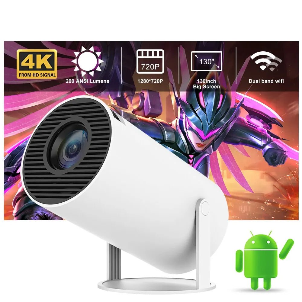 HY300 Mini Projector 4K Android 11 WIFI6 BT5.0 - Asknik