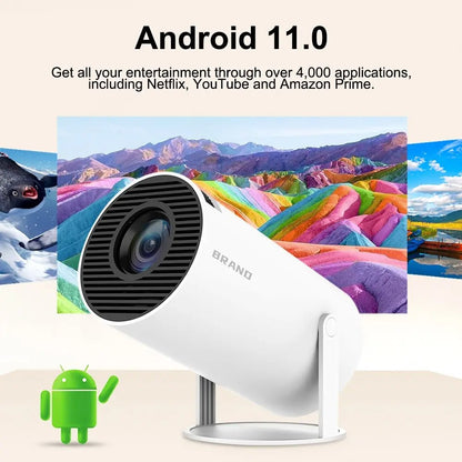 HY300 Mini Projector 4K Android 11 WIFI6 BT5.0 - Asknik