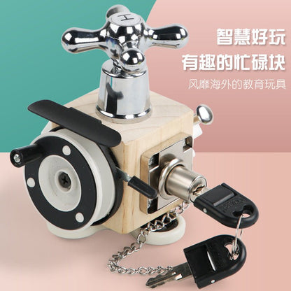 Montessori Μπλοκ Δραστηριοτήτων με Κλειδαριές – Εκπαιδευτικό Παιχνίδι για Παιδιά 18Μ+ - Asknik