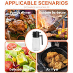 Μπουκάλι λαδιού 2 σε 1 – χρήσεις σε air fryer, BBQ και σαλάτες