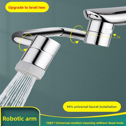 Περιστρεφόμενη Προέκταση Βρύσης 1080° Μεταλλική – Χωρίς Πιτσίλισμα - Asknik