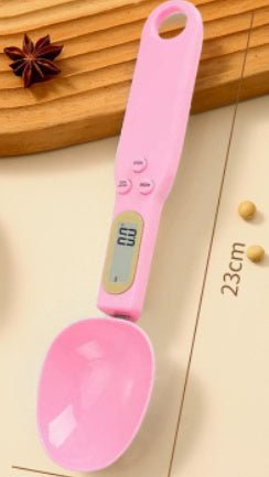 Ροζ ψηφιακό κουτάλι ζύγισης μήκους 23 cm με LCD οθόνη