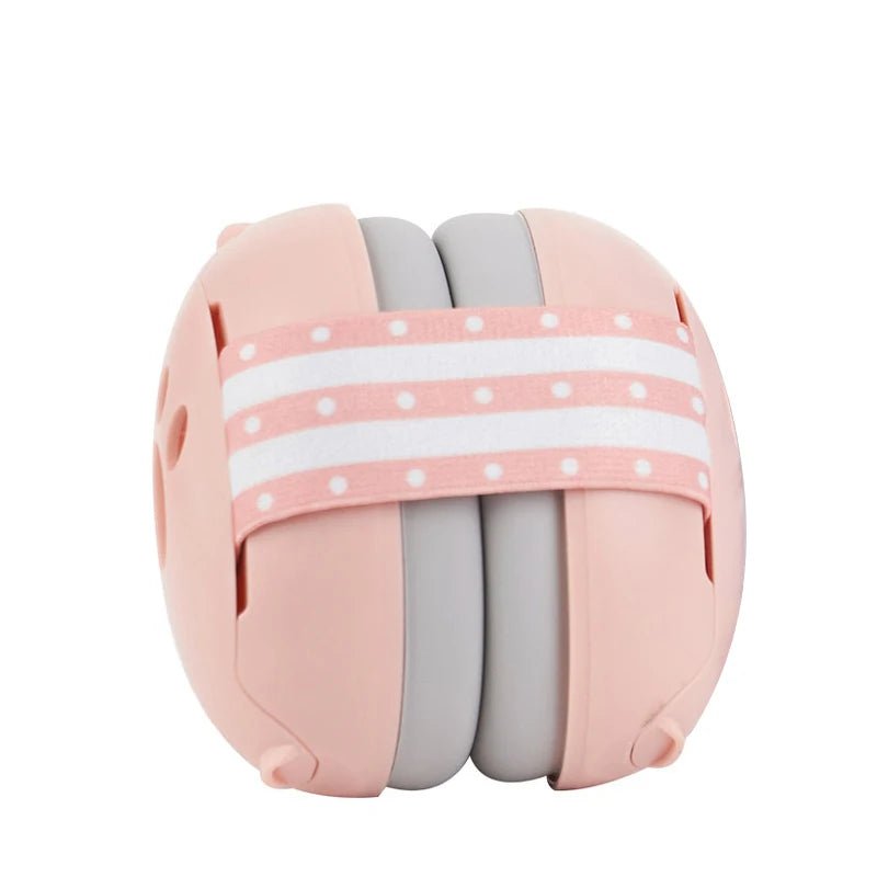 Ροζ ωτοασπίδες μωρού με λευκή λωρίδα